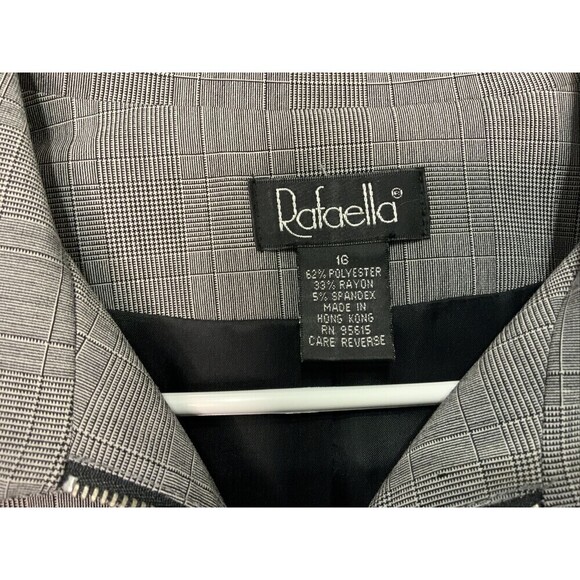 Rafaella Women's Jacket Zip Front Gray Black Size 16 - Picture 3 of 5